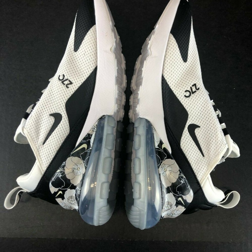 Nike Women Air Max 270 White Black Floral Print Running Shoes AR0499-100 RARE - Picture 8 of 12